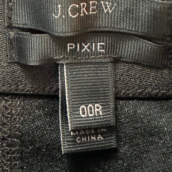 J. Crew Pixie Ponte Pants Black Skinny Cropped Elastic Waist 31090 Size 00 - Picture 8 of 10